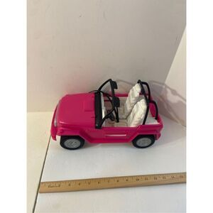 Barbie doll Jeep Dollhouse Pretend Play Pink